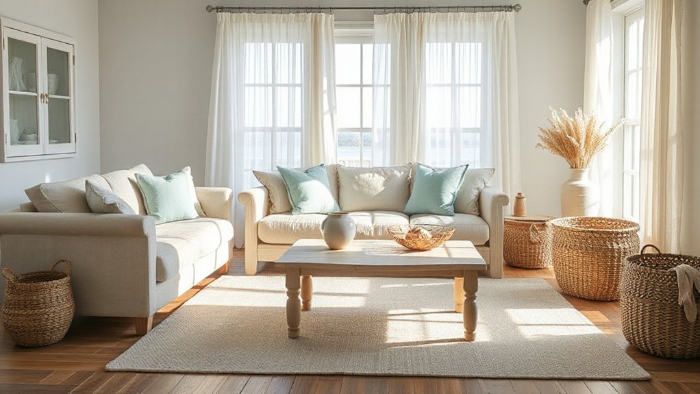 coastal neutrals with ocean accents