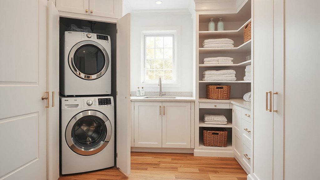 compact laundry room organization