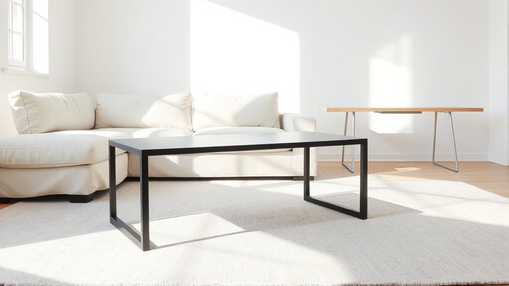 slim open leg industrial furniture