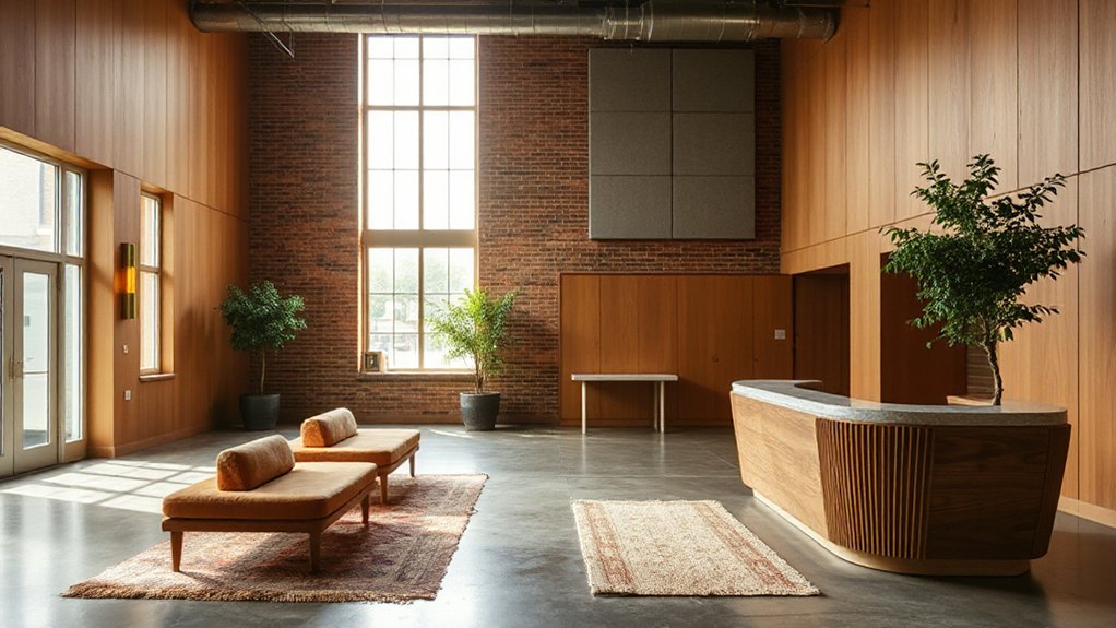 Converted School Building warm durable historic finishes